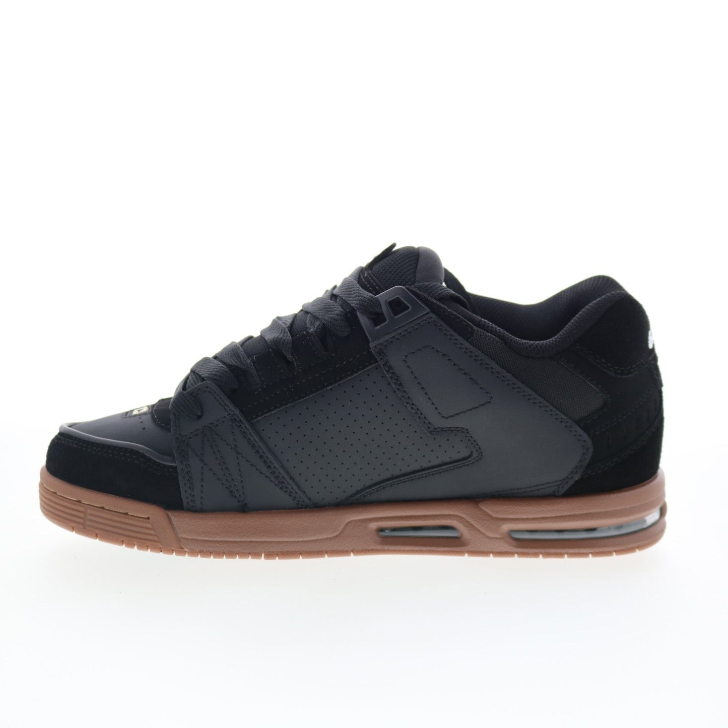 Globe Sabre GBSABR Mens Black Leather Lace Up Skate Inspired Sneakers Shoes