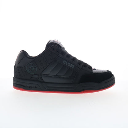 Globe Tilt GBTILT Mens Black Leather Lace Up Skate Inspired Sneakers Shoes