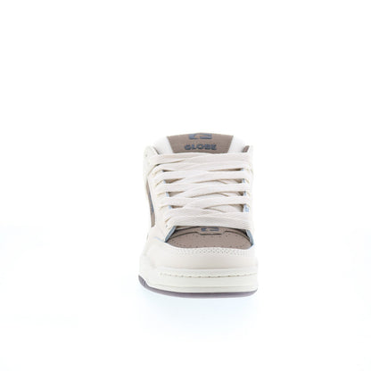 Globe Tilt GBTILT Mens Beige Leather Lace Up Skate Inspired Sneakers Shoes