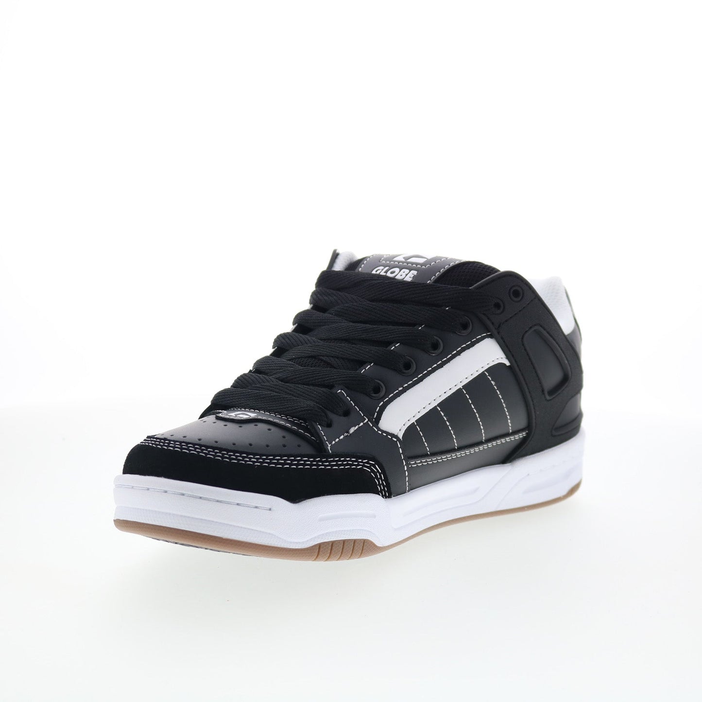 Globe Tilt GBTILT Mens Black Leather Lace Up Skate Inspired Sneakers Shoes