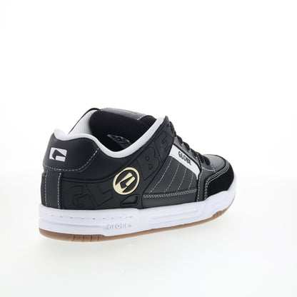 Globe Tilt GBTILT Mens Black Leather Lace Up Skate Inspired Sneakers Shoes