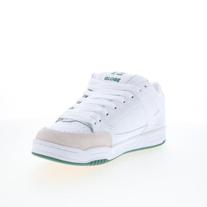 Globe Tilt GBTILT Mens White Leather Lace Up Skate Inspired Sneakers Shoes