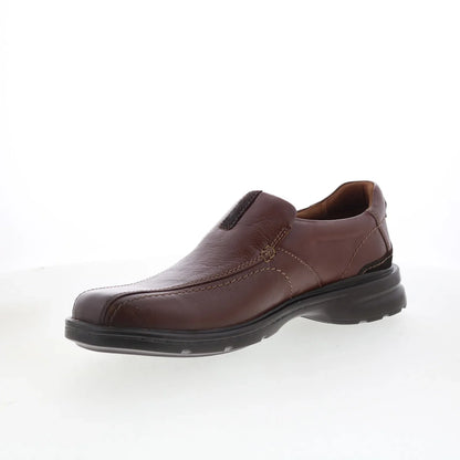 Clarks Gessler Step Mens Brown Wide Loafers & Slip Ons Casual Shoes