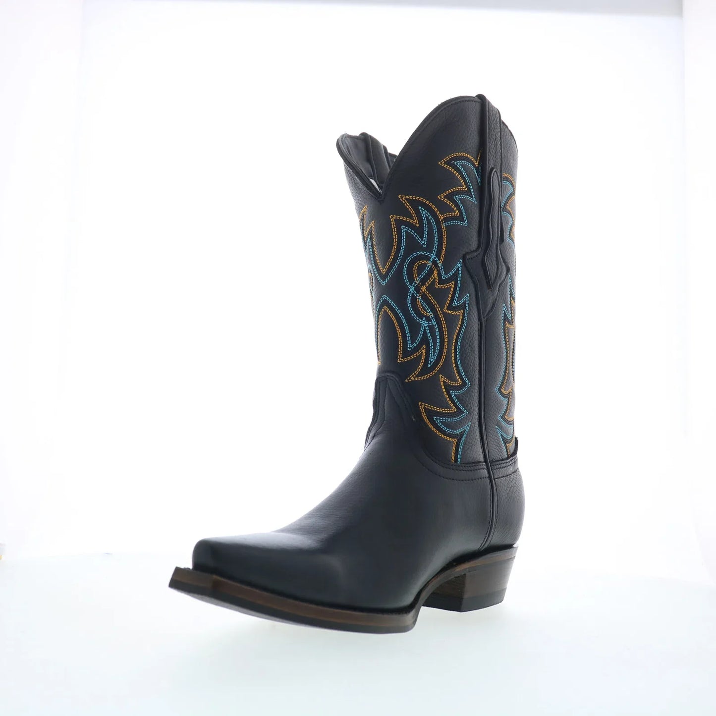 Dingo Gold Rush DI-152 Mens Black Leather Slip On Cowboy Western Boots