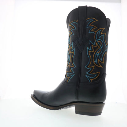 Dingo Gold Rush DI-152 Mens Black Leather Slip On Cowboy Western Boots