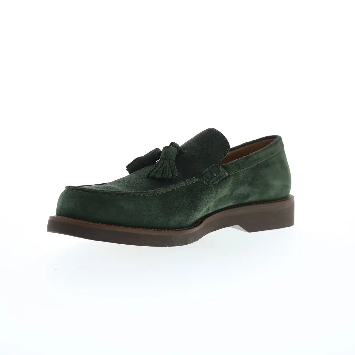Pastori by Di Bianco Gordian Suede Mens Green Loafers & Slip Ons Casual Shoes