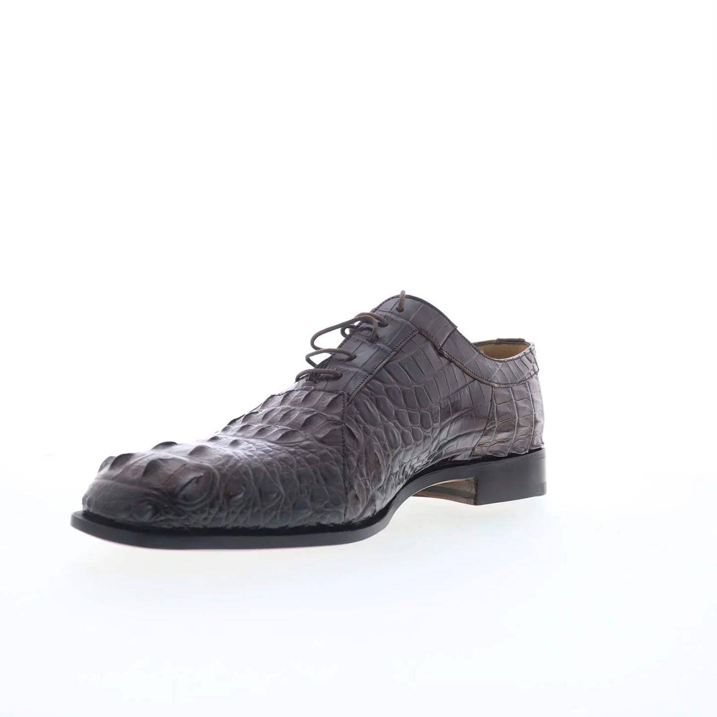 Ferrini HB Alligator Remini Lace Up 3842 155 Mens Brown Oxfords Casual Shoes
