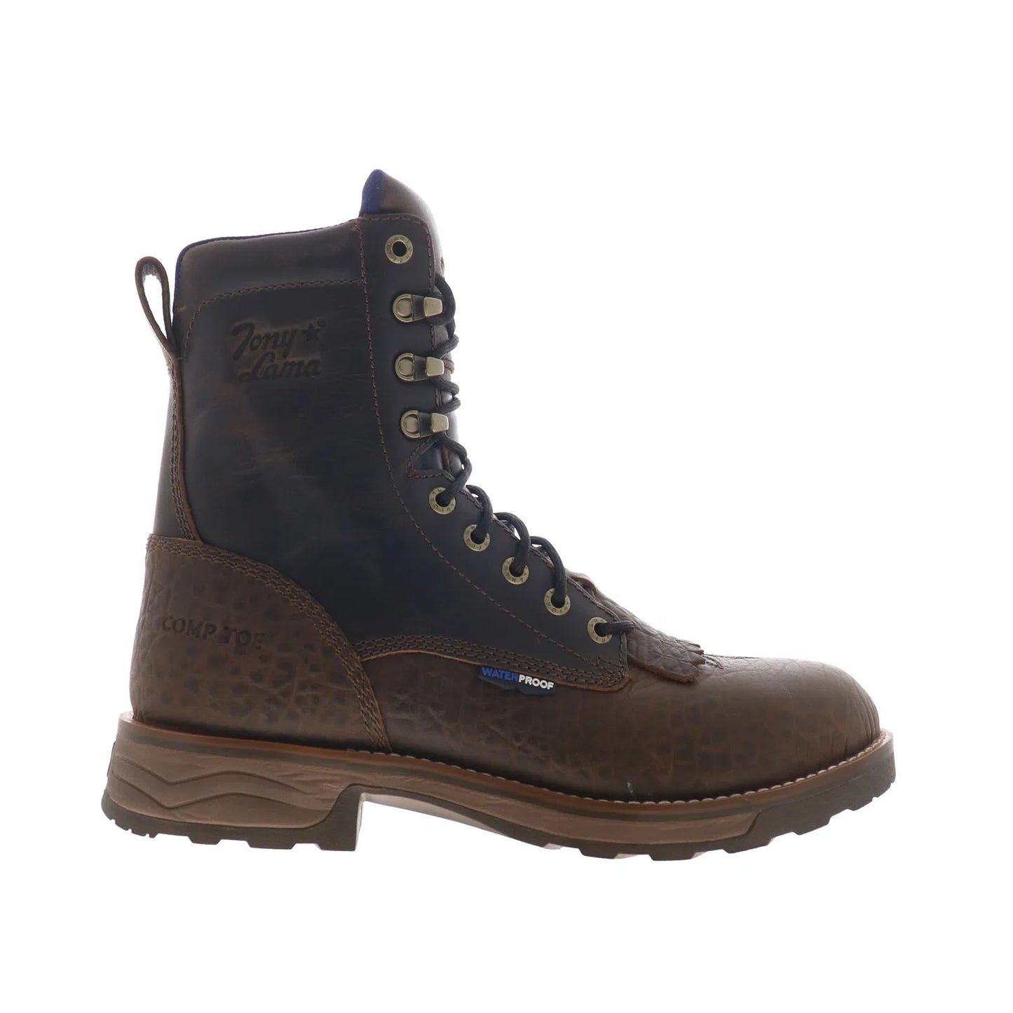 Tony Lama High Plains WP Composite Toe Mens Brown Wide Cowboy Western Boots