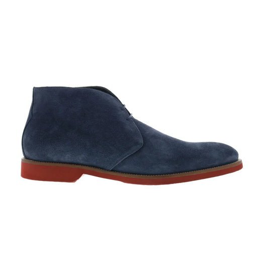 Pastori by Di Bianco Hostillian Suede Mens Blue Suede Lace Up Chukkas Boots