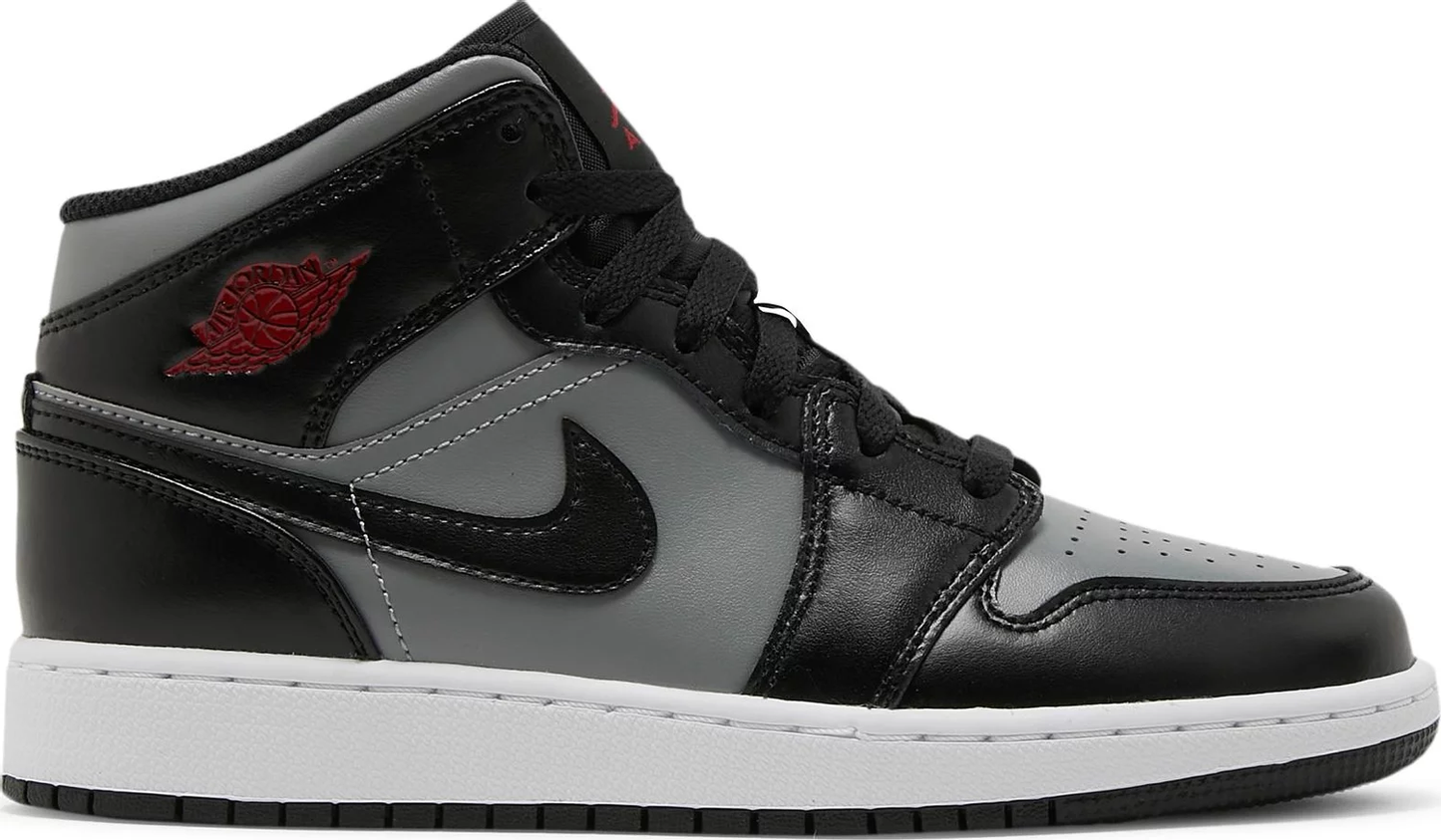 Nike Grade School Womens Air Jordan 1 Mid Sneakers - 'Shadow'