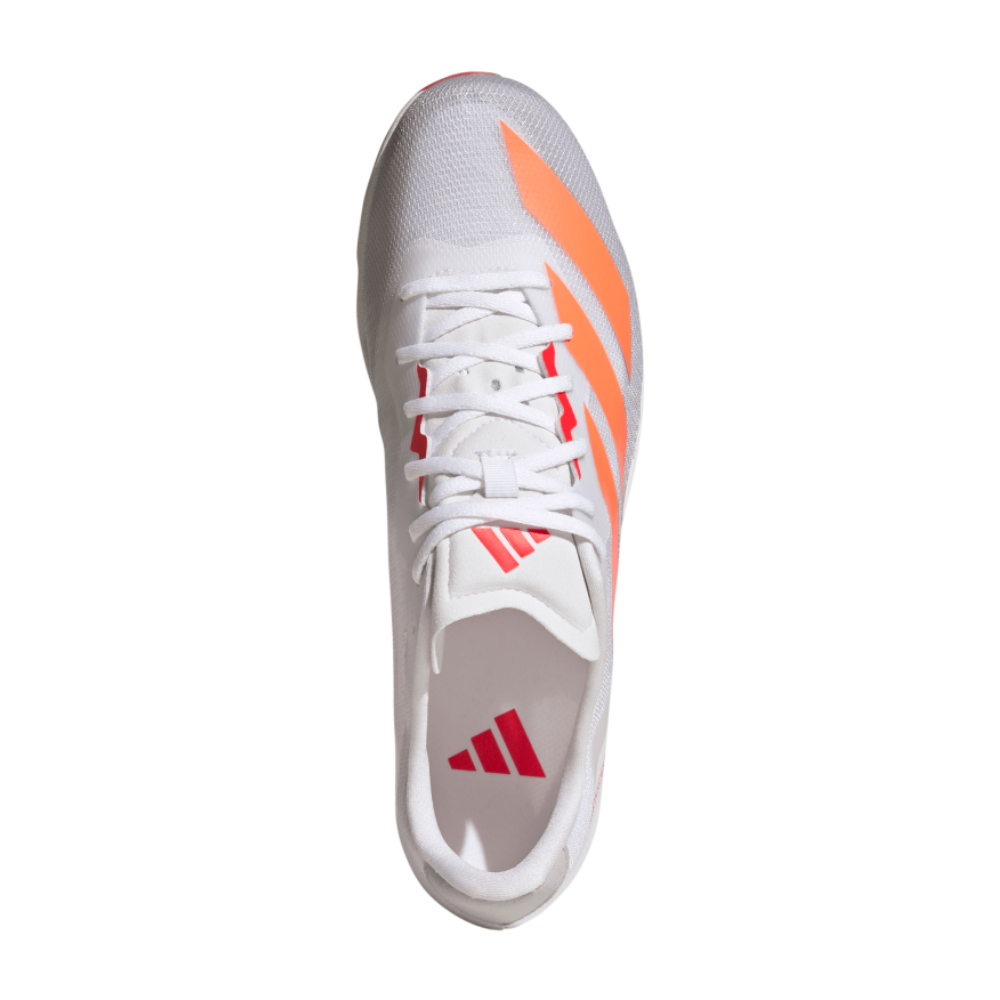 Adizero Distancestar All Genders' :Cloud White | Lucid Orange