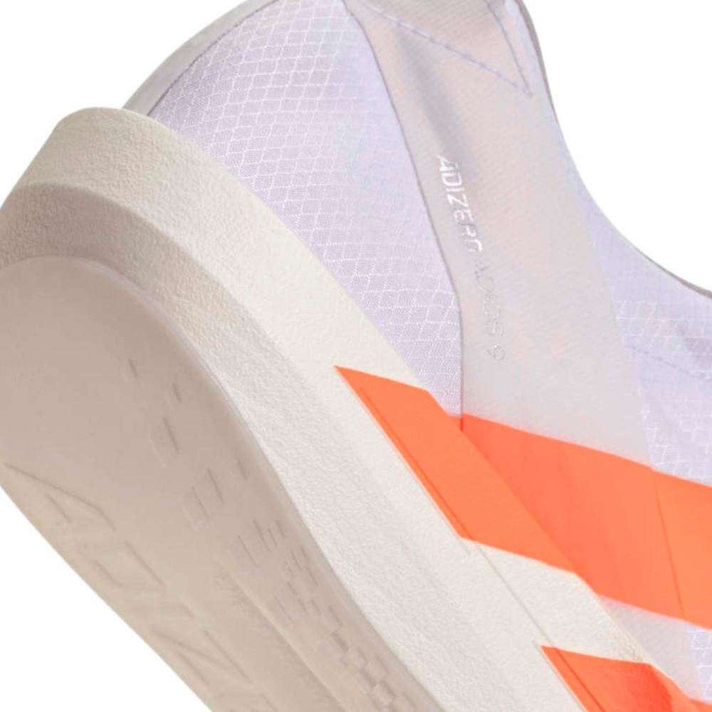 Adizero Adios 9 Men's :Cloud White | Lucid Orange