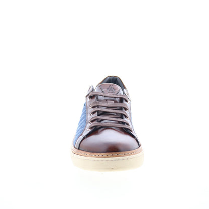 Di Bianco Laguna Sella Mens Brown Leather Lace Up Lifestyle Sneakers Shoes
