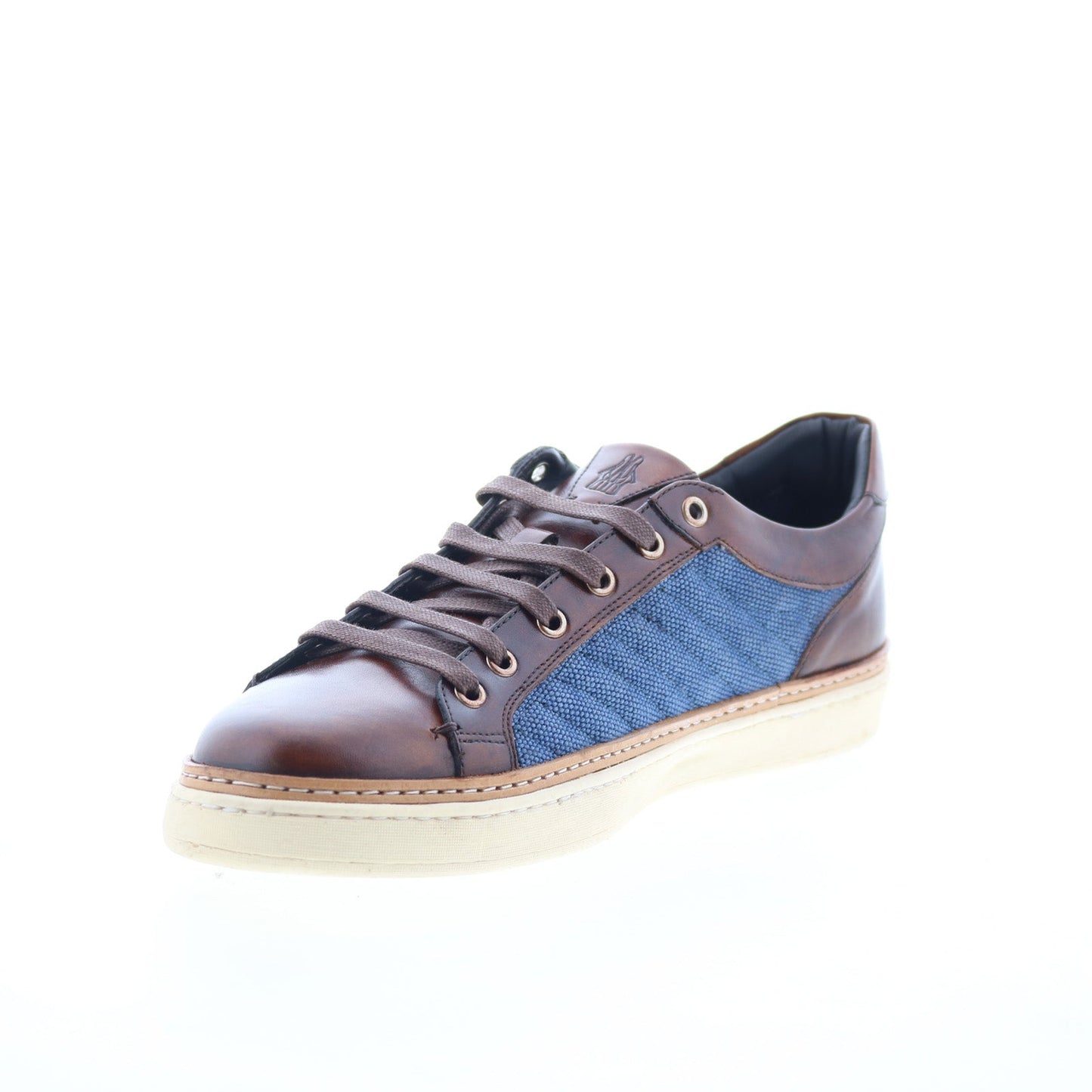 Di Bianco Laguna Sella Mens Brown Leather Lace Up Lifestyle Sneakers Shoes