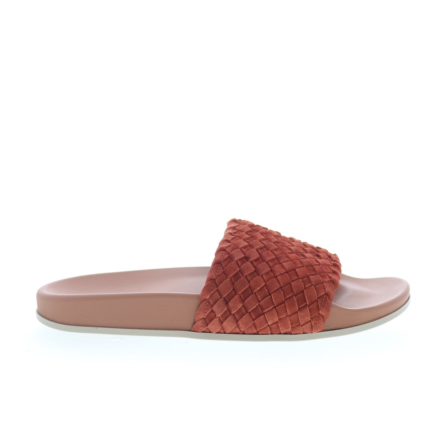 Aquatalia Samuele Waterproof M083605 Mens Brown Suede Sandals Slides Shoes