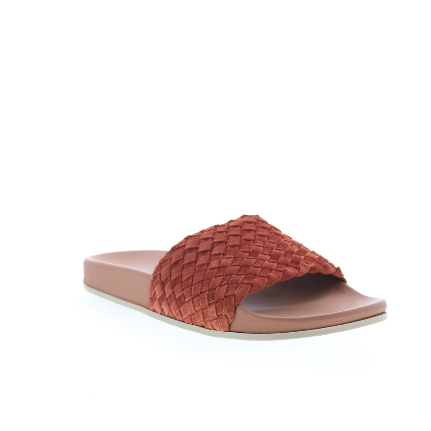 Aquatalia Samuele Waterproof M083605 Mens Brown Suede Sandals Slides Shoes