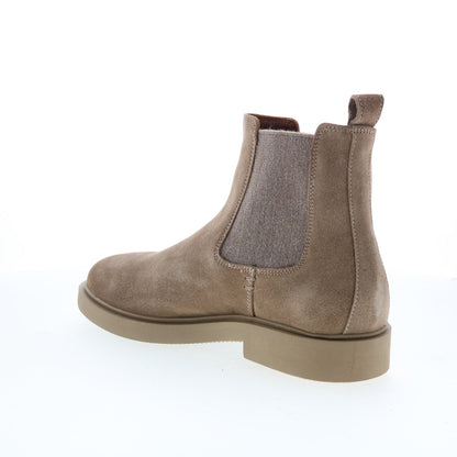 Aquatalia Pietro Waterproof M102854 Mens Gray Suede Slip On Chelsea Boots