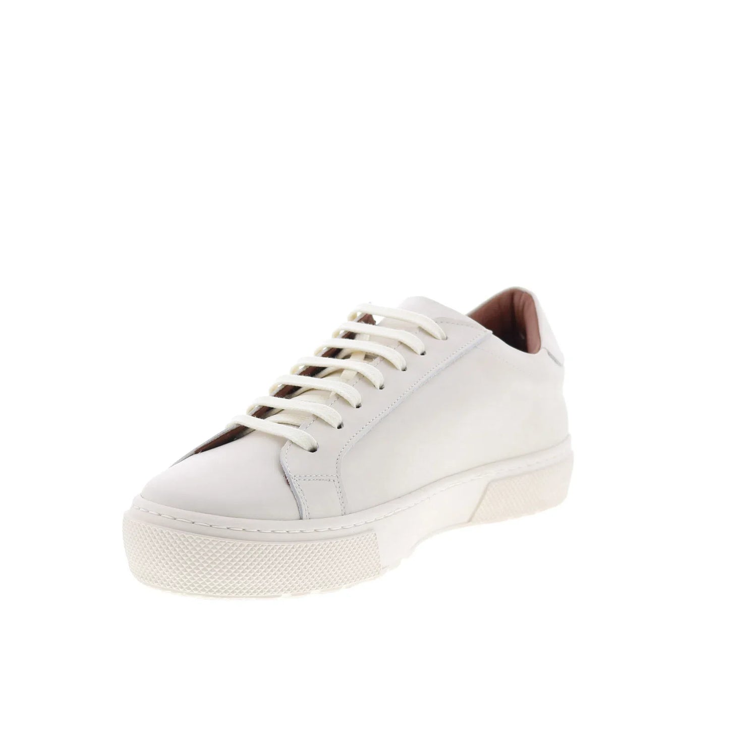 Aquatalia Vic Waterproof M103172 Mens White Leather Lifestyle Sneakers Shoes