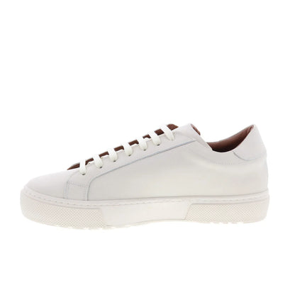 Aquatalia Vic Waterproof M103172 Mens White Leather Lifestyle Sneakers Shoes