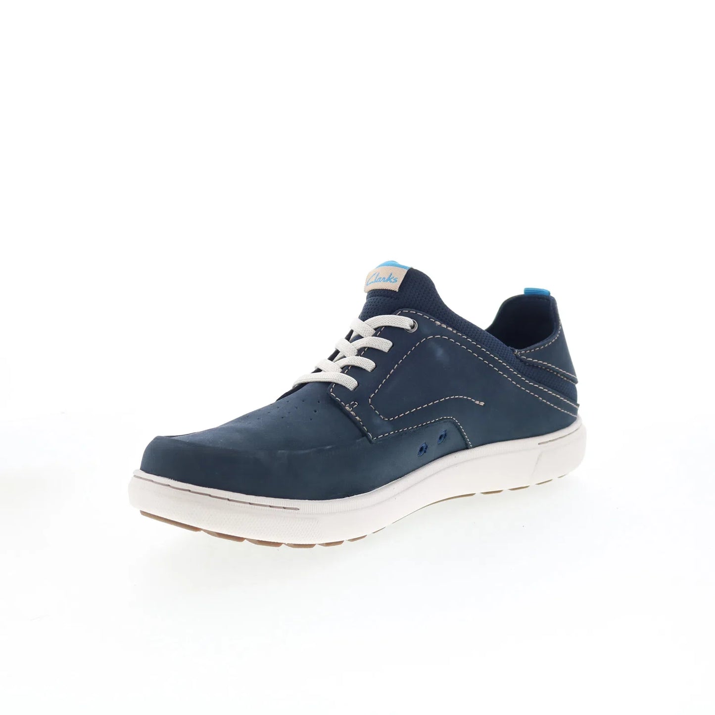 Clarks Mapstone Easy 26176883 Mens Blue Nubuck Lifestyle Sneakers Shoes