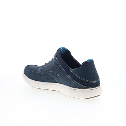 Clarks Mapstone Easy 26176883 Mens Blue Nubuck Lifestyle Sneakers Shoes