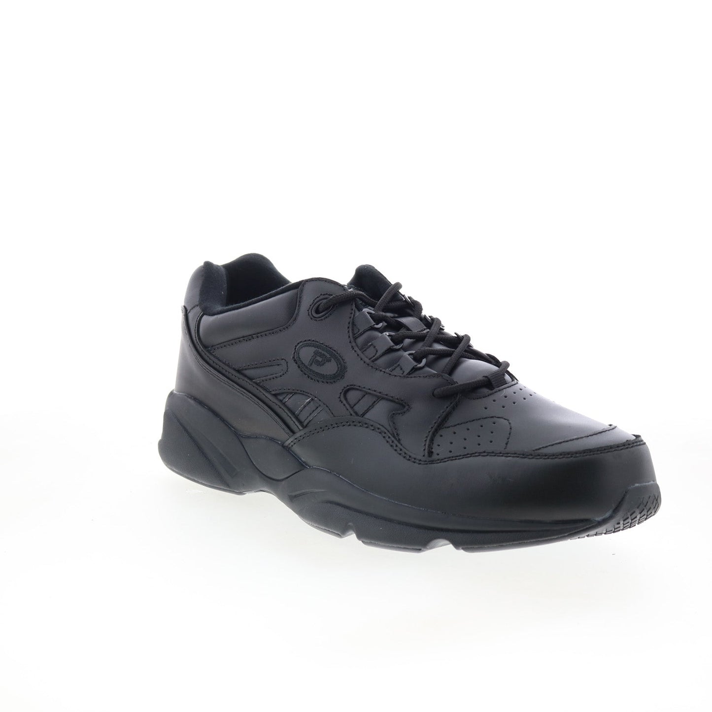 Propet Stark MAS022LBLK Mens Black Wide Leather Lifestyle Sneakers Shoes