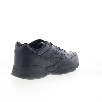 Propet Stark MAS022LBLK Mens Black Wide Leather Lifestyle Sneakers Shoes