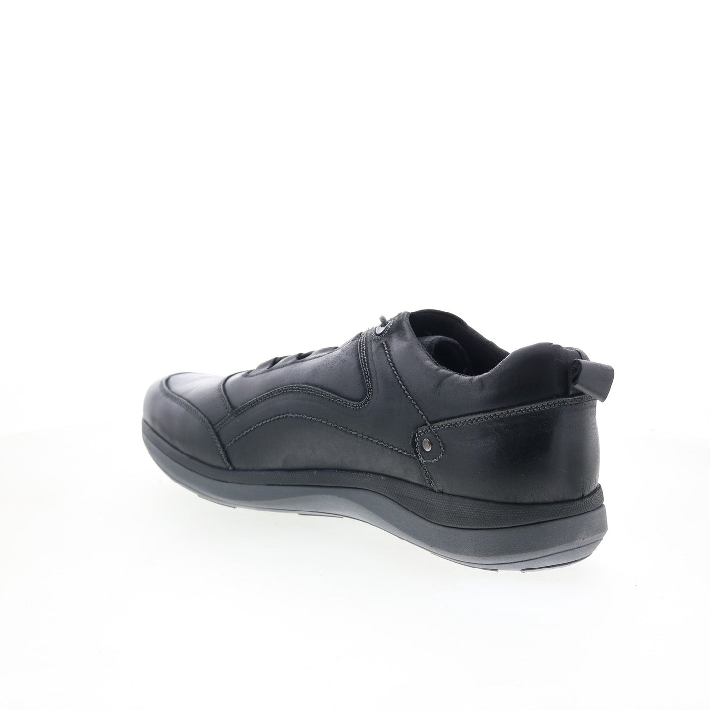 Propet Parson MCA112LBLK Mens Black Leather Lifestyle Sneakers Shoes