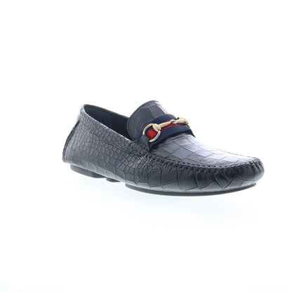 Mezlan Mez244 Mens Black Leather Loafers & Slip Ons Moccasin Shoes