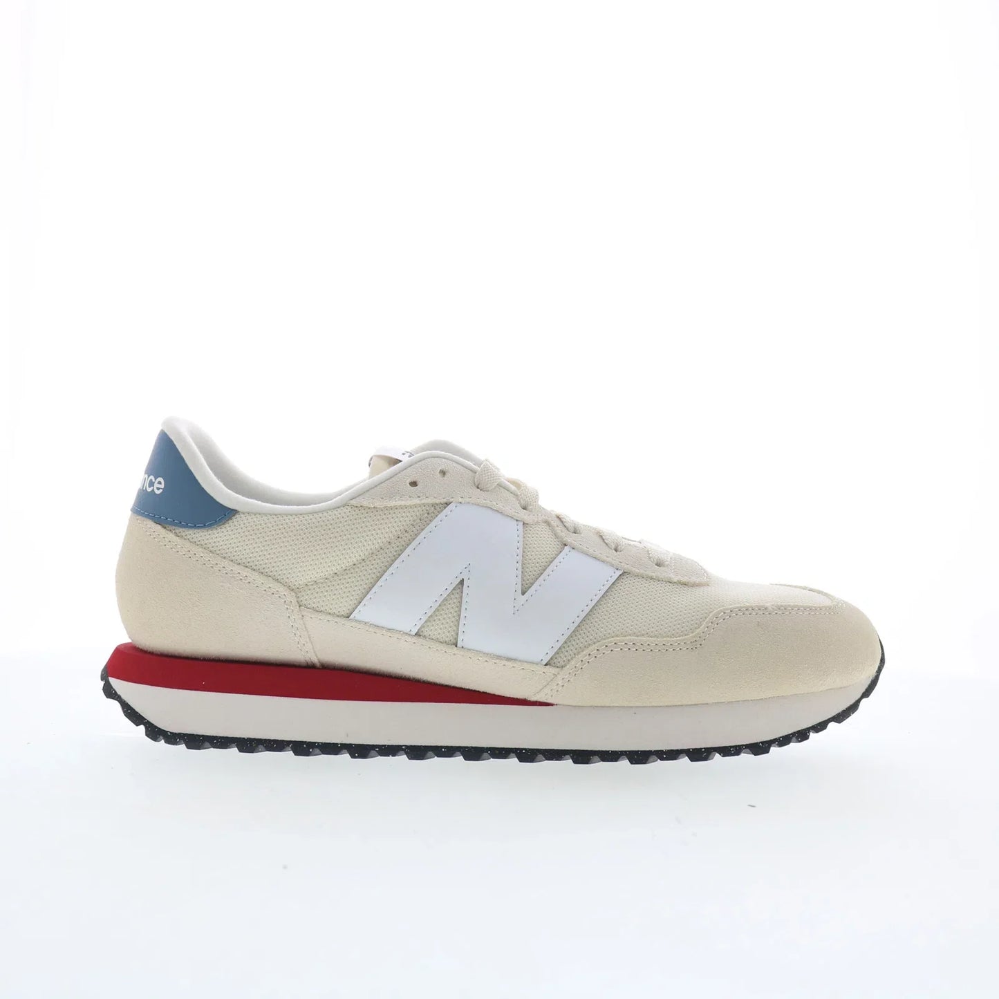 New Balance 237 MS237VJ Mens Beige Suede Lace Up Lifestyle Sneakers Shoes