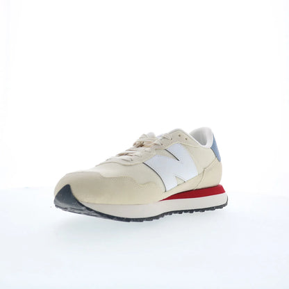 New Balance 237 MS237VJ Mens Beige Suede Lace Up Lifestyle Sneakers Shoes