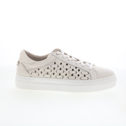 Miz Mooz Murphie Womens Beige Leather Lace Up Lifestyle Sneakers Shoes