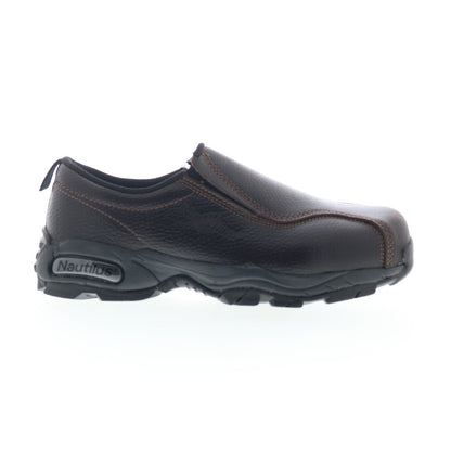 Nautilus Slip-On Steel Toe N1620 Mens Brown Wide Work & Safety Shoes