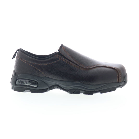 Nautilus Slip-On Steel Toe N1620 Mens Brown Wide Work & Safety Shoes