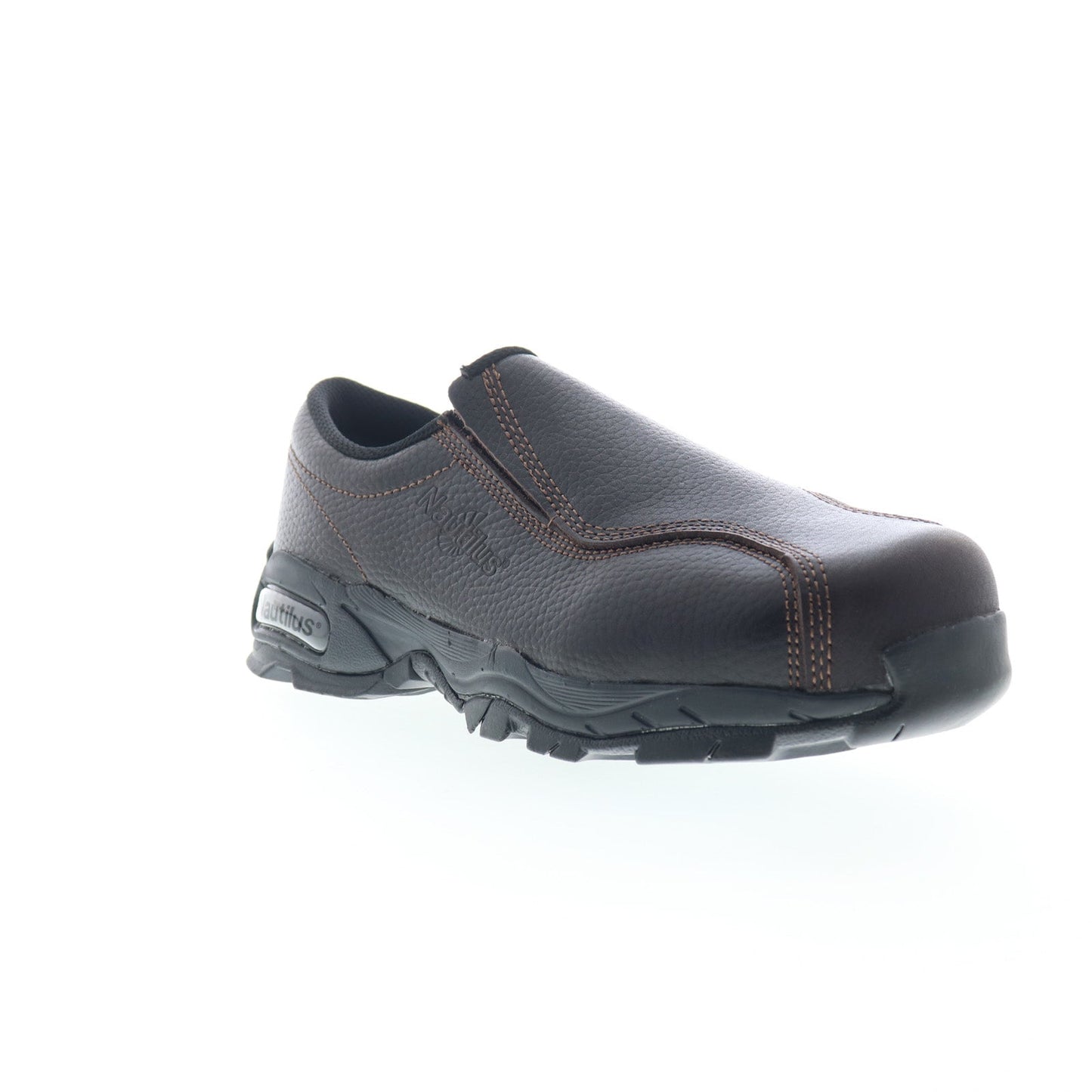 Nautilus Slip-On Steel Toe N1620 Mens Brown Leather Work & Safety Shoes