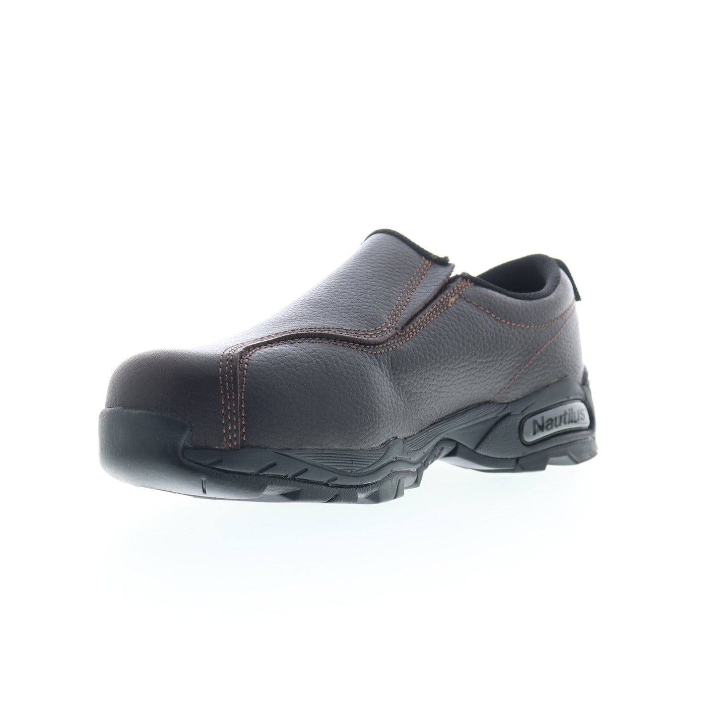 Nautilus Slip-On Steel Toe N1620 Mens Brown Leather Work & Safety Shoes