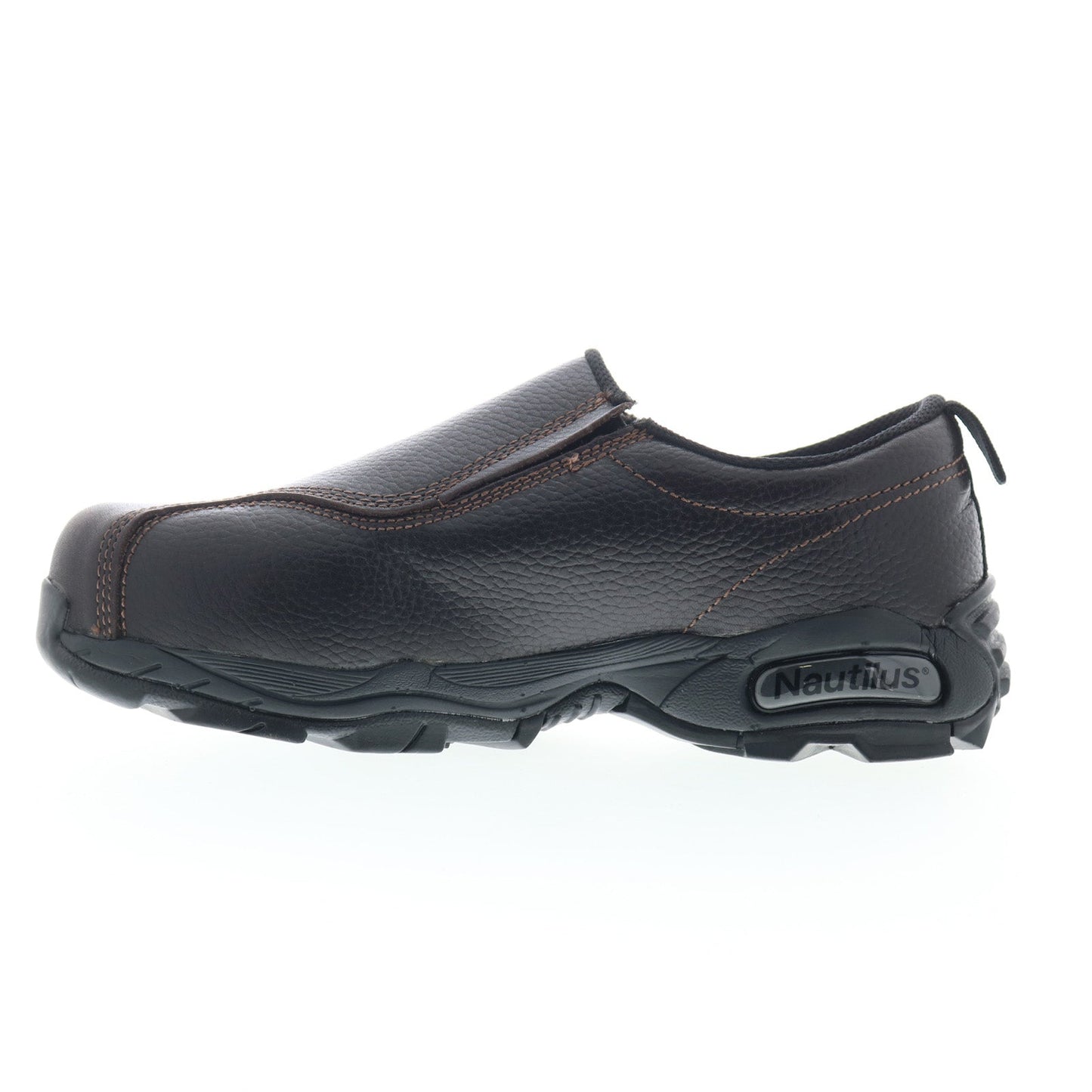 Nautilus Slip-On Steel Toe N1620 Mens Brown Leather Work & Safety Shoes