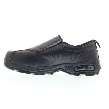 Nautilus Slip-On Steel Toe N1620 Mens Brown Leather Work & Safety Shoes