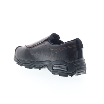 Nautilus Slip-On Steel Toe N1620 Mens Brown Leather Work & Safety Shoes