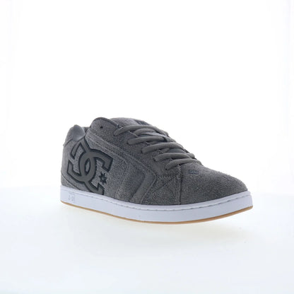 DC Net SE DC03260025-GRYBLK Mens Gray Suede Skate Inspired Sneakers Shoes