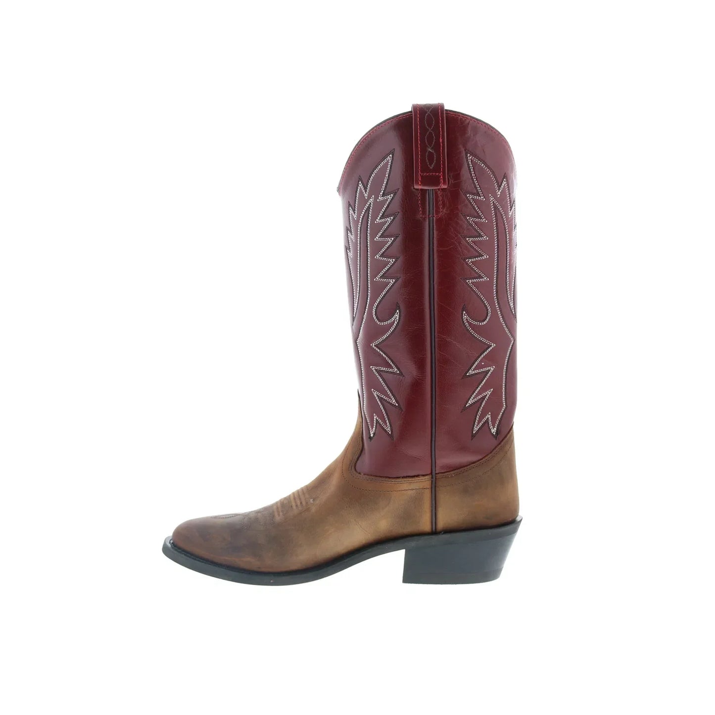 Jama Old West OW2016 Mens Brown Wide Leather Cowboy Western Boots