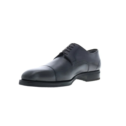 Di Bianco SBP896 Mens Black Leather Lace Up Oxfords & Lace Ups Cap Toe Shoes