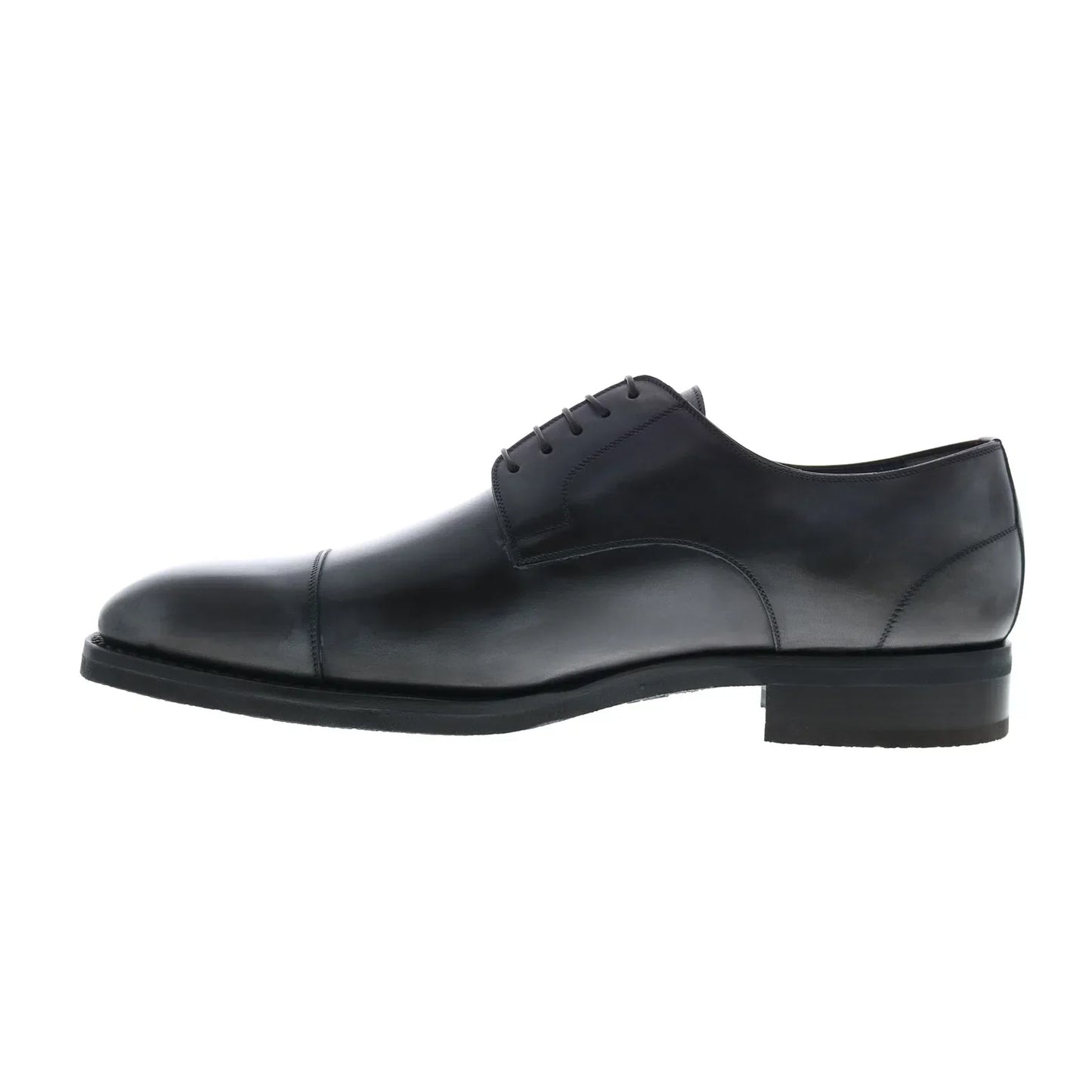 Di Bianco SBP896 Mens Black Leather Lace Up Oxfords & Lace Ups Cap Toe Shoes