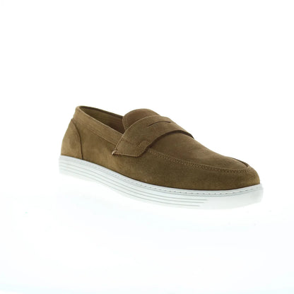 Pastori by Di Bianco Pius Mens Brown Suede Loafers & Slip Ons Penny Shoes