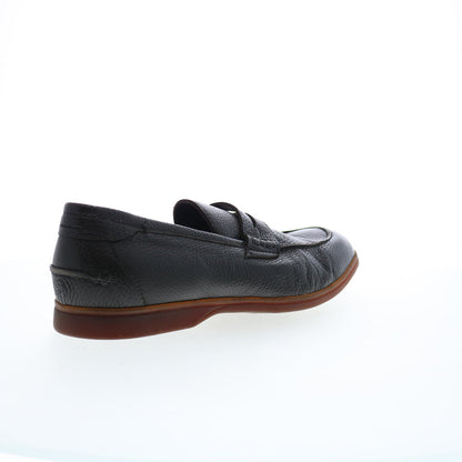 Di Bianco Procida Cervo Mens Black Leather Loafers & Slip Ons Penny Shoes