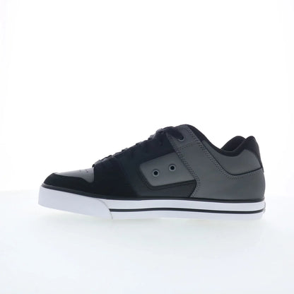 DC Pure 300660-XKSS Mens Gray Leather Lace Up Skate Inspired Sneakers Shoes