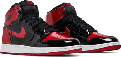 Nike Grade School Womens Air Jordan 1 Retro High OG Sneakers - 'Patent Bred'
