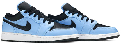 Nike Grade School Womens Air Jordan 1 Low Sneakers - 'University Blue Black'