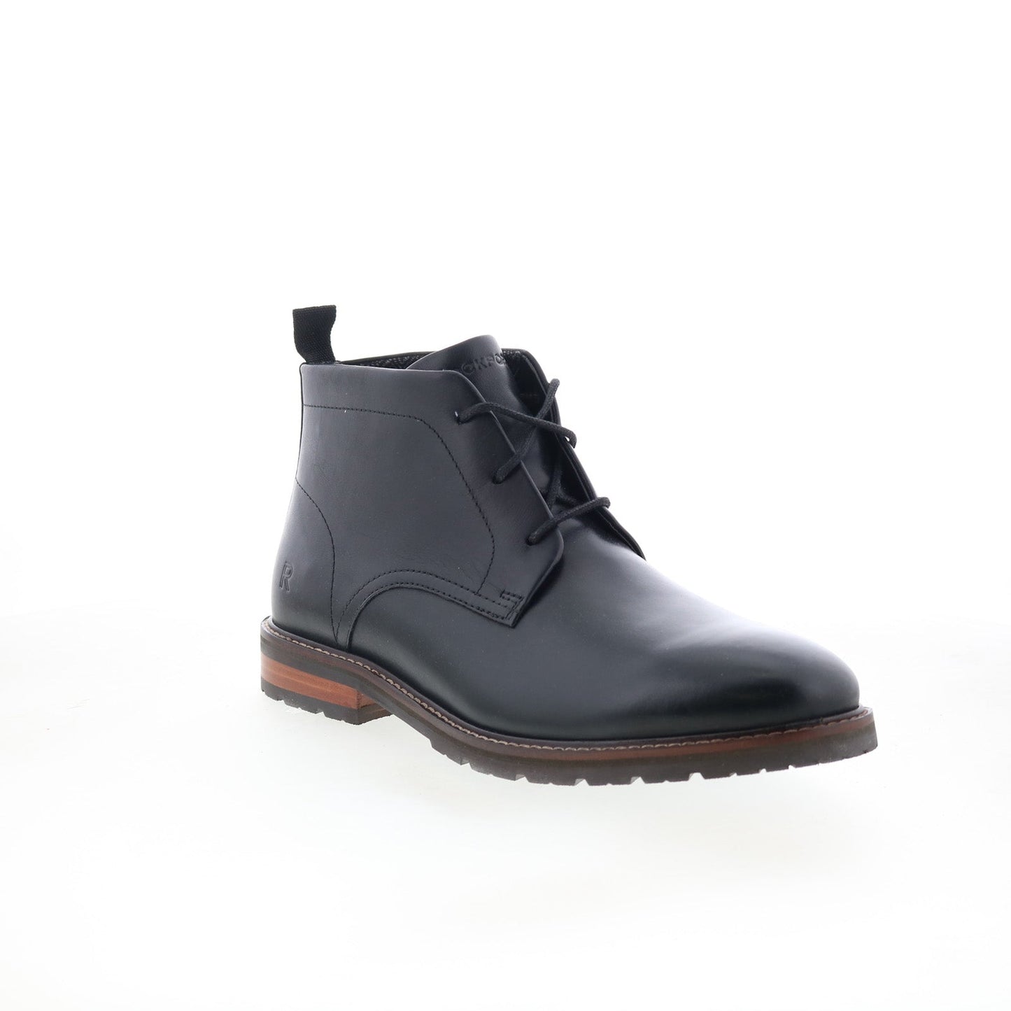 Rockport Caspe RMCASPE Mens Black Leather Lace Up Chukkas Boots