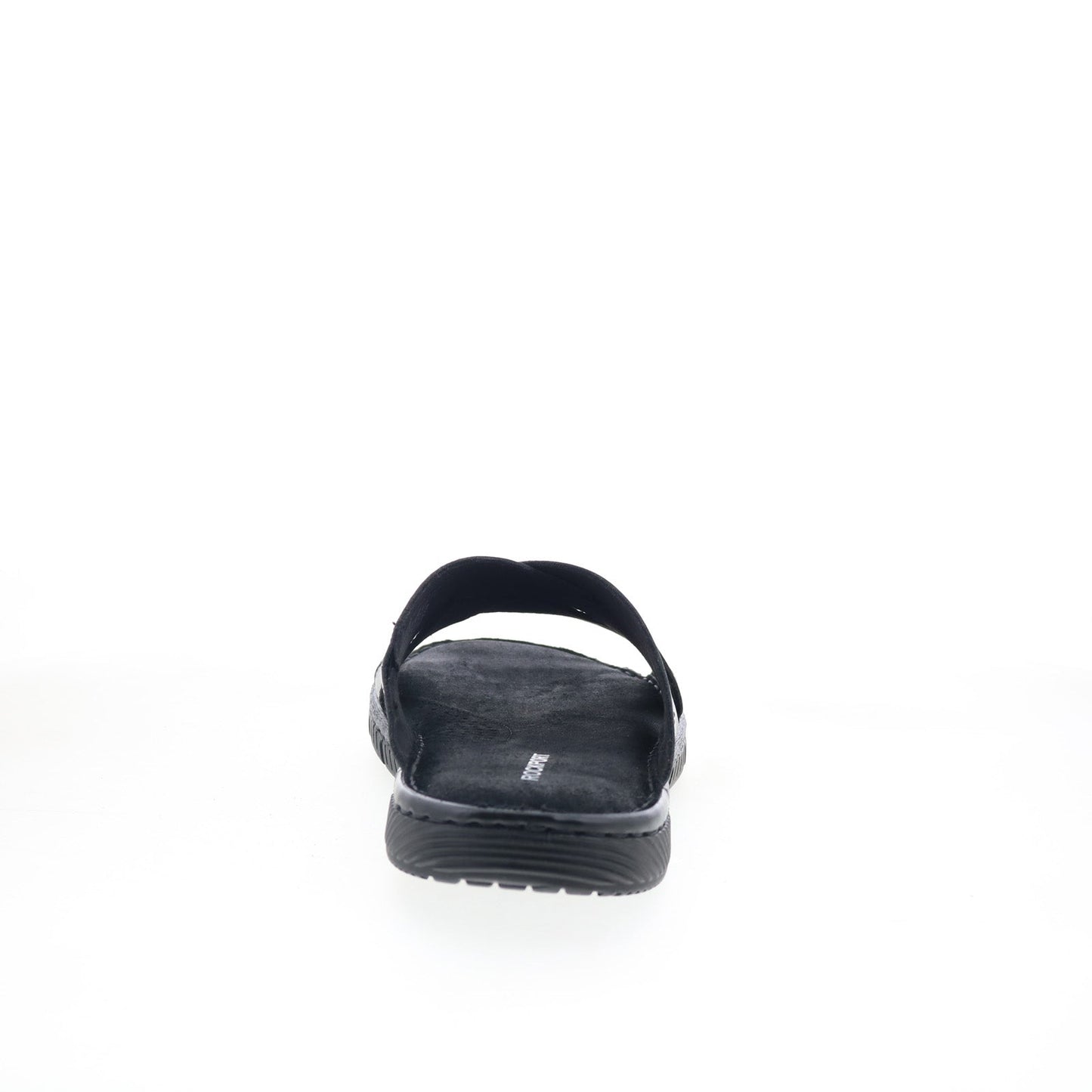 Rockport Jaya RMJAYA Mens Black Leather Slip On Slides Sandals Shoes